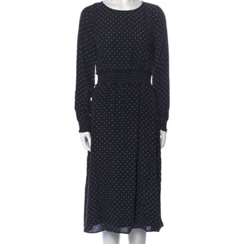 Sezane polka dot silk dress